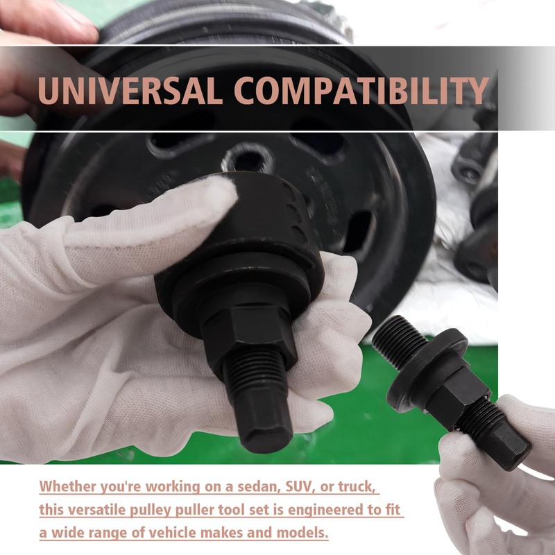 TOPEMAI Power Steering Pump Pulley Removal Tool, Pulley Puller Tool,