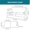 Jcones 3 Pieces Couch Covers for 2 Cushion Sofa Super