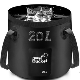 Folding Water Bucket, 20L Collapsible Bucket Portable Lightweight Foldable Bucket for Camping Traveling Picnic Hiking Fishing Boating Gardening Car Washing