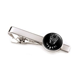 SharedImagination Black Panther Tie Clip, The Avengers Jewelry, Shield Cufflinks, Superhero Wedding Party and Groomsmen Gift Gifts, Geek