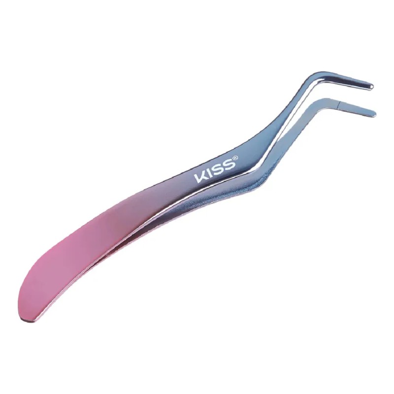 Pinzas para Pestañas Kiss Falscara Color Morado Ergonómicas