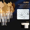 Gold Crystal Chandeliers 16” Modern Small Ceiling Pendant Light Fixture