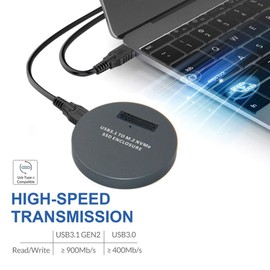 chenyang M.2 NVME SSD enclosure reader, USB 3.1 Gen 2 10 Gbit/s Desktop M.2 SSD enclosure adapter Aluminium alloy Black