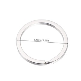 STOBOK Key Ring Accessories 50pcs Stainless Steel Keyring Clips Keyring Connectors Set