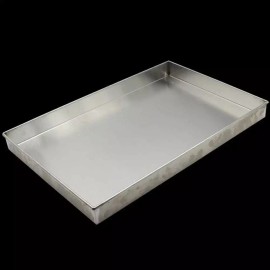 기름배출 철판 트레이 스텐 작업 실버 기름받침 오일 [K. 두꺼운 비자성 80x80x5] Oil Drain Steel Tray Stainless Work Silver Oil Catcher [K. Thick Non-Magnetic 80x80x5]