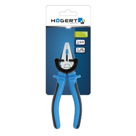 Högert Technik - Combination Pliers Combination Pliers Universal Pliers 180 mm, CrV - Cutting Edges with 58-62 HRC - 2K Handle