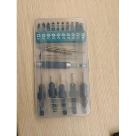 Libraton Countersink Drill Bit Set, 22 PCS Wood Counter Sink Drill Bit Adjustable, #4, #6, #8, #10, #12, Magnetic Drill Bit Holder Extension for Woodworking, Screwdriver Bits with Storage Box