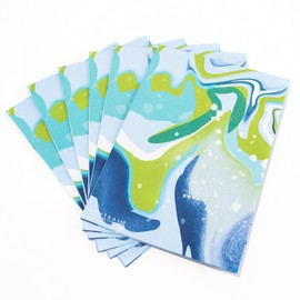 Central 23 - Blue and Green Wrapping Paper for Boys - 6 Sheets of Birthday Gift Wrap - Marble Print - for Girls - Women - Men - Recyclable