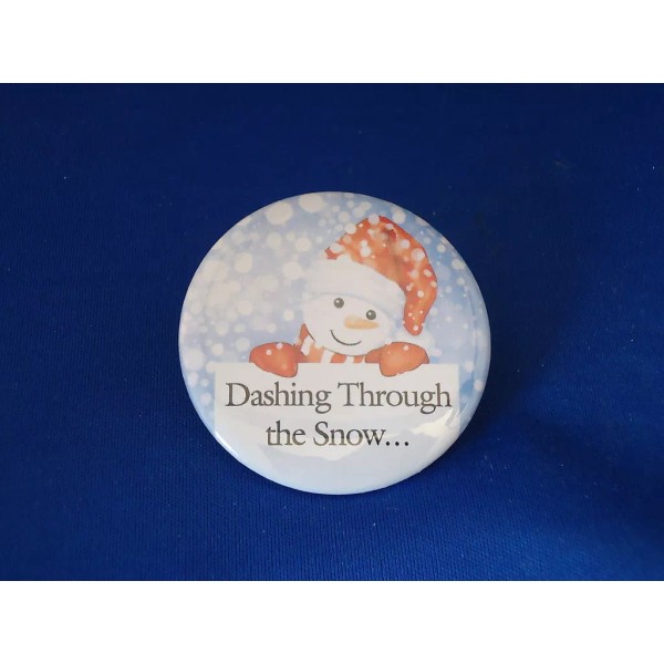 "DASHING THROUGH the SNOW" Lot of 5 BUTTONS Christmas pins