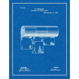 Toilet Paper Patent Print Blueprint with Border (5" x 7") M13110