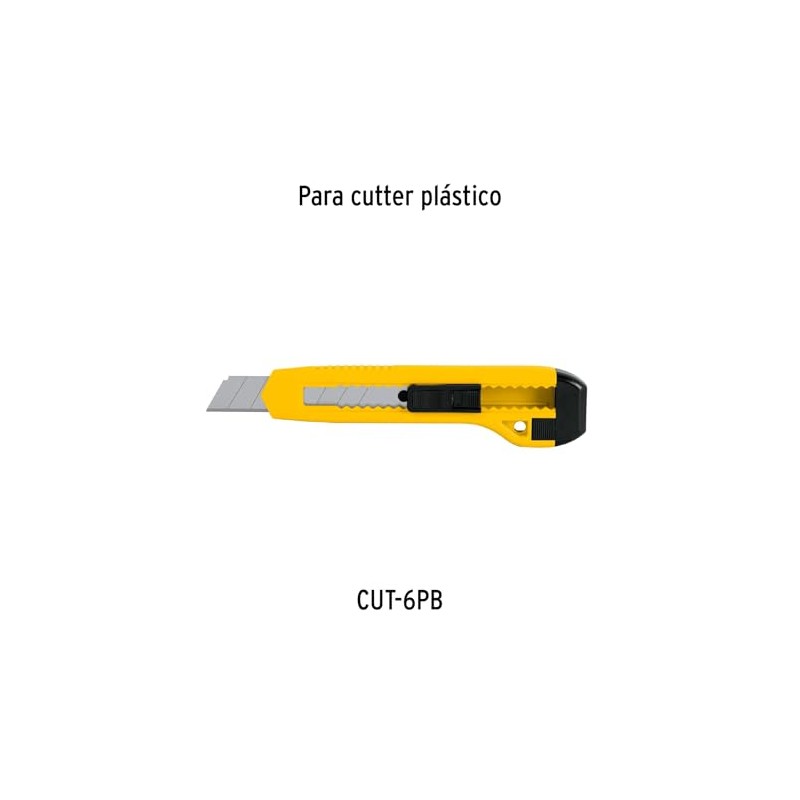 Truper REP-CUT-6, Cuchillas de repuesto para cutter de 18 mm,