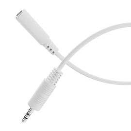 HDSupply Audio Cable 3.5 mm Male to 3.5 mm Female White 2.50 m