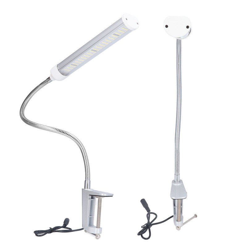 Gooseneck LED Work Light Silver C Clamp LED 21W Dimmable