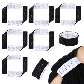 Ptwola 6 Pairs Jersey Sleeve Bands Breathable Shoulder Ties Holders Adjustable Shirts Straps Clips with Hook Loop Fasteners