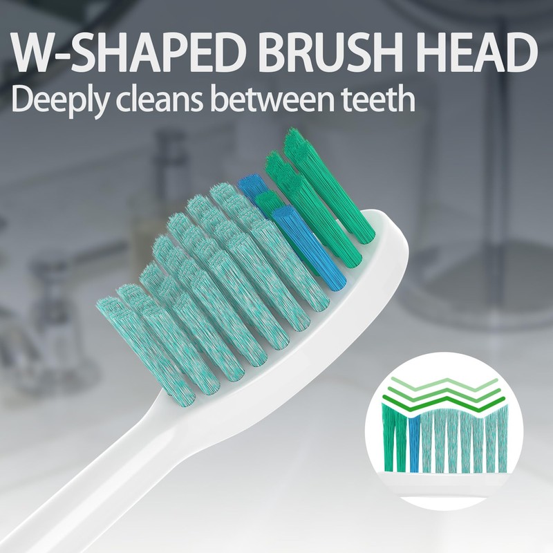 Replacement Heads Compatible with TAO Clean Electric Toothbrush, Green