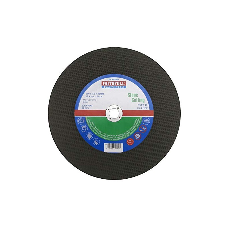 Faithfull FAI3003520S Stone Cutting Disc 300mm x 3.5 x 20