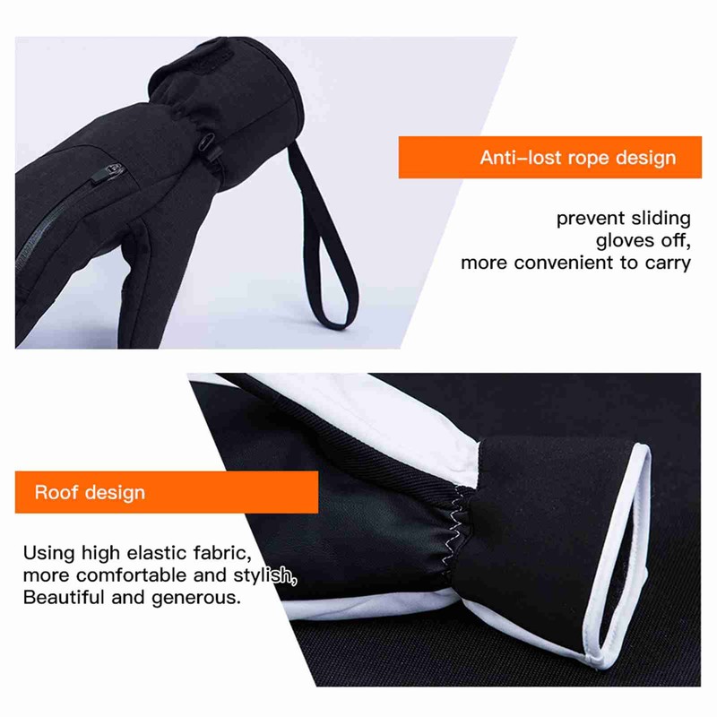 Snowboard Mittens for Women Men Waterproof Ski Gloves Touchscreen Snow