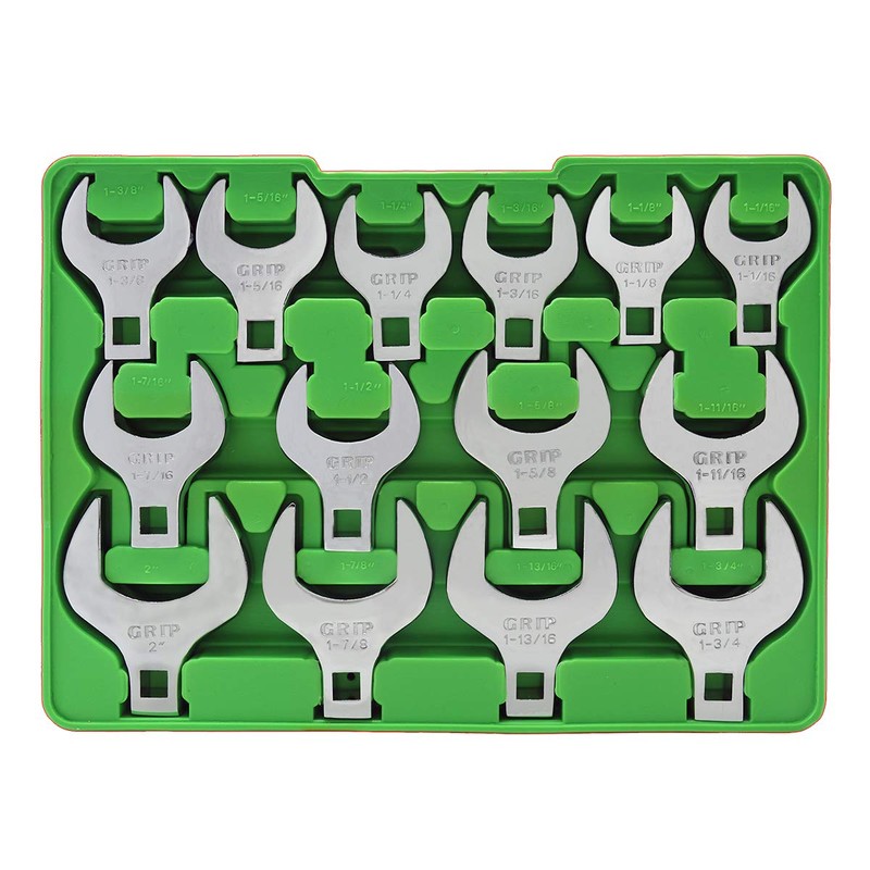 Grip 14 pc 1/2" Jumbo Crowfoot Wrench Set SAE -