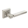 Decoranddecor Alloy Door Lever Handle Set Black on Square Rose