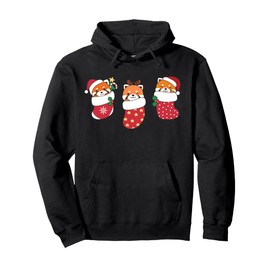 Cute Red Pandas In Christmas Stockings For Christmas Red Pullover Hoodie