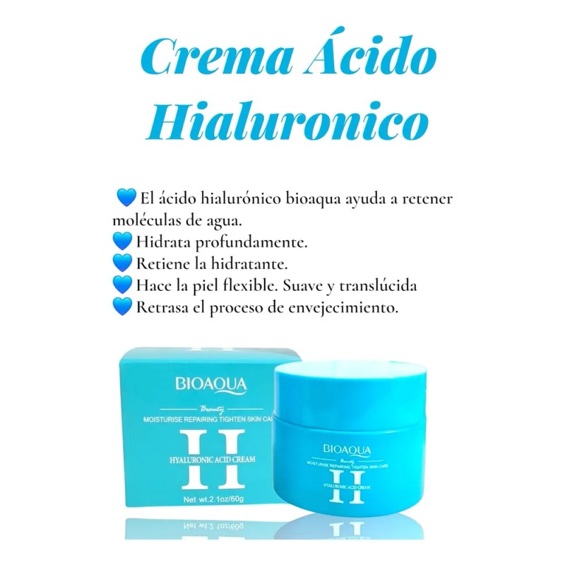 Kit Facial Bioaqua Ácido Hialurónico Sérum Y Crema