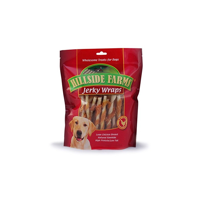 Hillside Farms Chicken And Rawhide Jerky Wraps Premium Dog Treats,