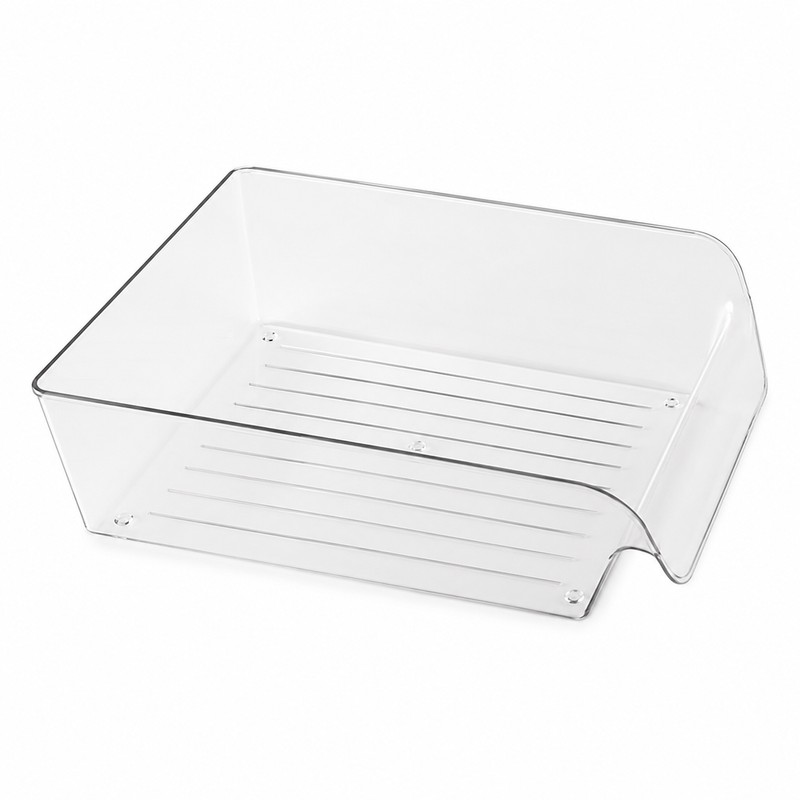 Clear Refrigerator Storage Bin for Bottles & Cans – Space-Saving