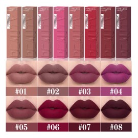 Set 8 Labiales Líquidos Mate Larga Duración Dunuf 01