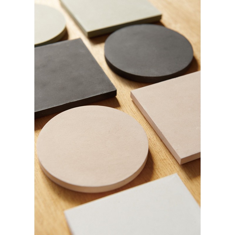 soil D343 BK Diatomaceous Earth Coasters, Large, Circle, Set of