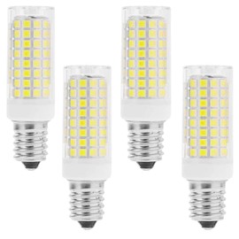 Lxcom Lighting 10W E12 LED Corn Light Bulb(4 Pack)- 2835 SMD 102LEDs E12 Dimmable 100 Watt Equivalent 1000LM Daylight White 6000K Chandelier Bulbs Decorative E12 Base for Home Lighting, AC110-120V