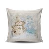 ONGING Decorative Throw Pillow Case Gray Blue and Ivory Christmas