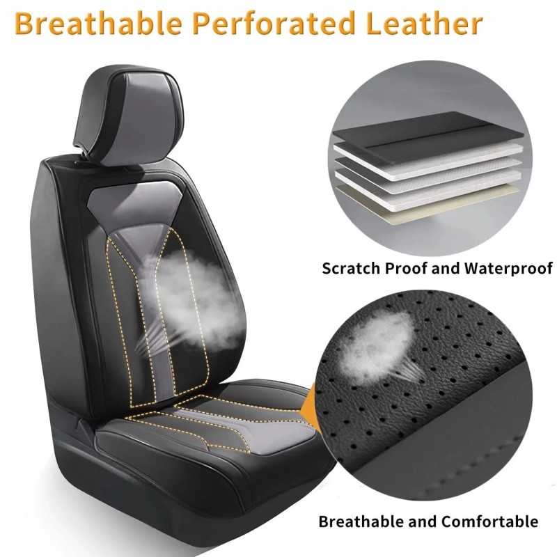 Unbranded For Buick Envision 2016-2025 Car PU Leather Seat Covers