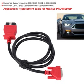 OBD2 Cable, Main Test Data Cable OBD2 Diagnostic Programmer Box Fault Computer Detector OBD2 Cable Diagnostic Scanner Accessory for Maxisys PRO MS908P Diagnostic tools