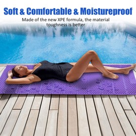 Sleeping Pad for Camping, Folding Outdoor Foam Camping Mat Beach Tent Picnic Yoga Mats Sleeping Pad Mattress (Purple)