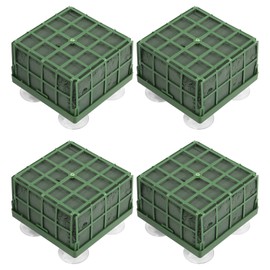 Qeunrtiy 4 Stück Käfigständer aus Blumenschaum mit Blumenschaum und Saugnapf für Blumenarrangements, Tischdekoration für Hochzeiten