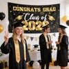 Graduation Decorations 2026 Black and Gold, Graduation Backdrop Banner 71