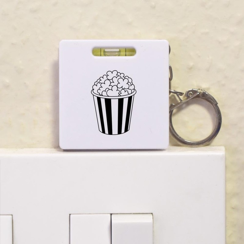 'Popcorn Bucket' Keyring Tape Measure/Spirit Level Tool (KM00042002)