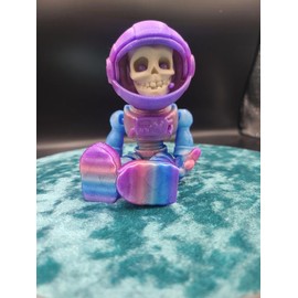 Astronaut Skeleton 3D Printed - Designed by Flexi Factory - Color: Galaxy Rainbow and Bone