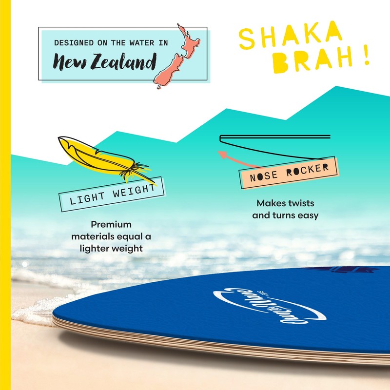 Own the Wave 'Hang Loose' Skimboard (35 Inch, Blue)