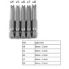 Hilitand 5pcs 50mm Long U-Shaped Screwdriver Bits U-Shaped Bits S2