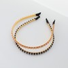 (2 types) Cubic Rail Headband Slim Hairband Topaz / (2종)