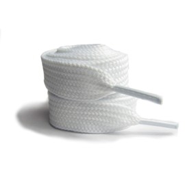 maxstrapz Big Wide Shoelaces 10mm and 15mm Fat Shoe laces for Skate shoes … (15mm, White)