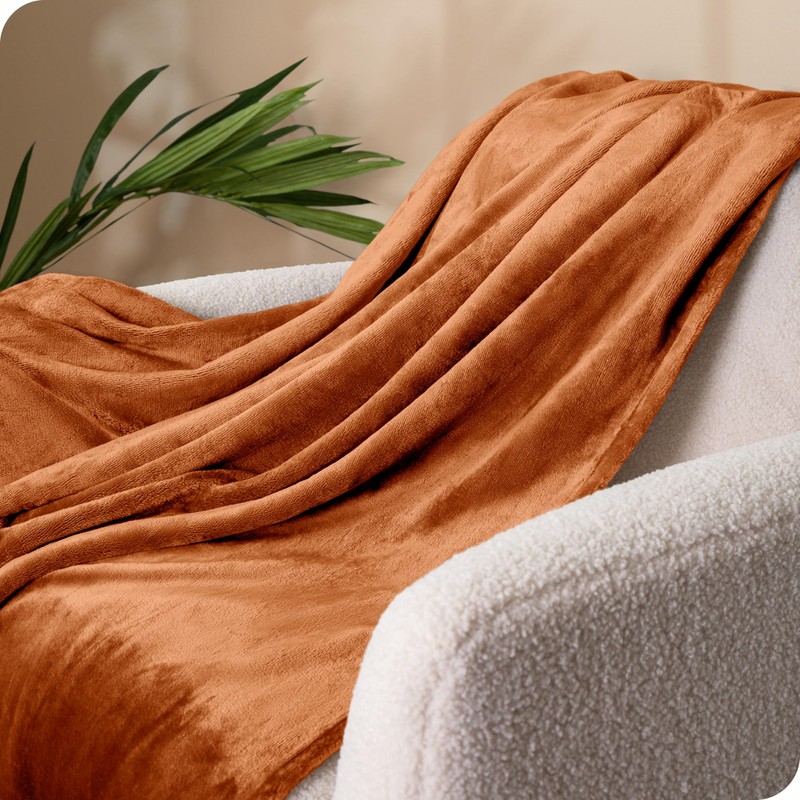 Bare Home Fleece Blanket - Full/Queen Blanket - Sienna -