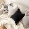 Foindtower Set of 2 Decorative Linen Fringe Throw Pillow Covers