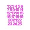 Numbers Numbers Advent Calendar 24 25 Sticker Numbers DIY 25mm,