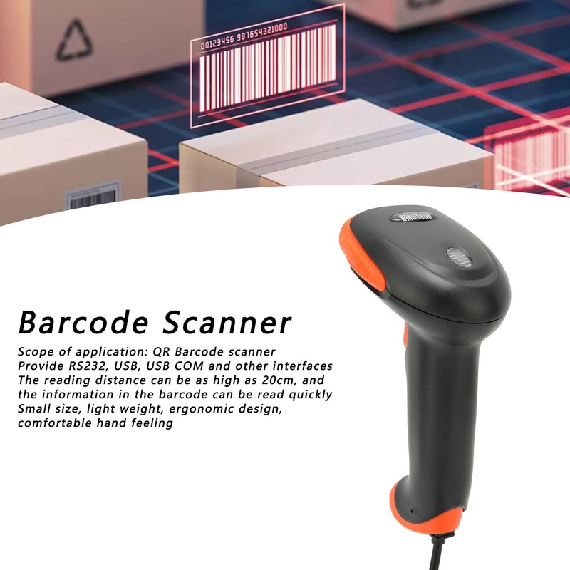 Barcode Scanner Effective Fast Light Weight Ergonomic Design Compact Safe