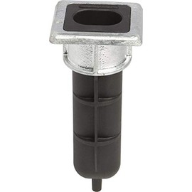 Locinox EGS Floor Stop for VSF Rod Bolt 70 x 65 x 6 mm Height 166.5 mm Black Hot Dip Galvanised 65 x 70 x 166.5