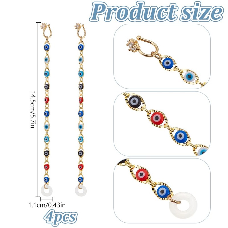 DELORIGIN 2 Pairs of Anti-Loss Earring Bands for Airpods Brass