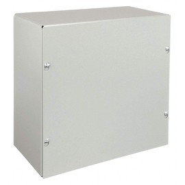 Wiegmann SC181804NK SC-Series NEMA 1 Screw Cover Wallmount Pull Box, No Knockouts, Painted Steel, 18" x 18" x 4"