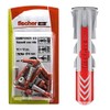 Fischer 537621 Dowel dUOPOWER, Grey/red, 10 x 50 mm, Set